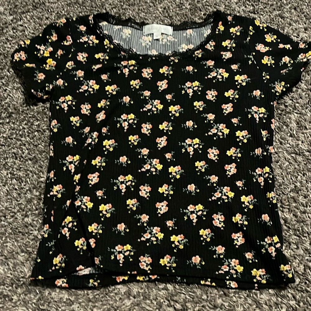 Cropped White fawn shirt I bought from tilly’s.